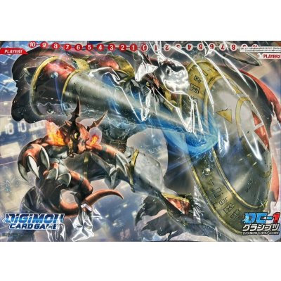 画像1: 〔状態B〕プレイマット『ギルモン&デュークモン(DC-1グランプリ)』【-】{-}《サプライ》