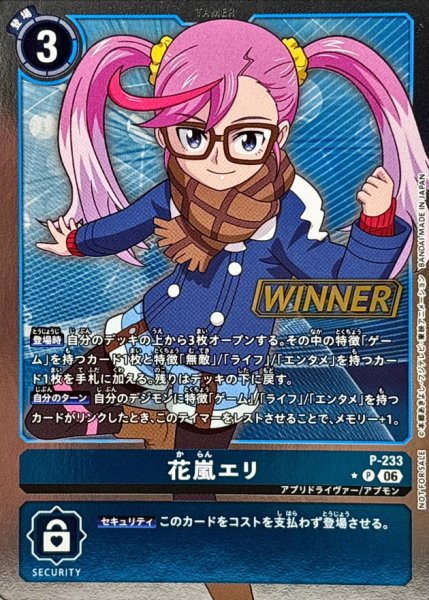 画像1: 〔状態A-〕(06)(WINNER)花嵐エリ【P】{P-233}《青》 (1)