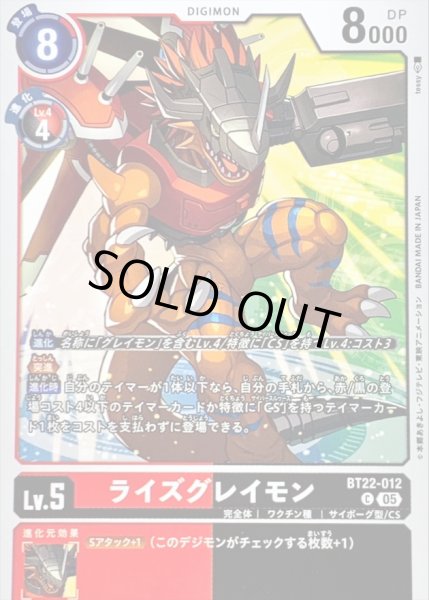 画像1: (05)ライズグレイモン【C】{BT22-012}《多》 (1)