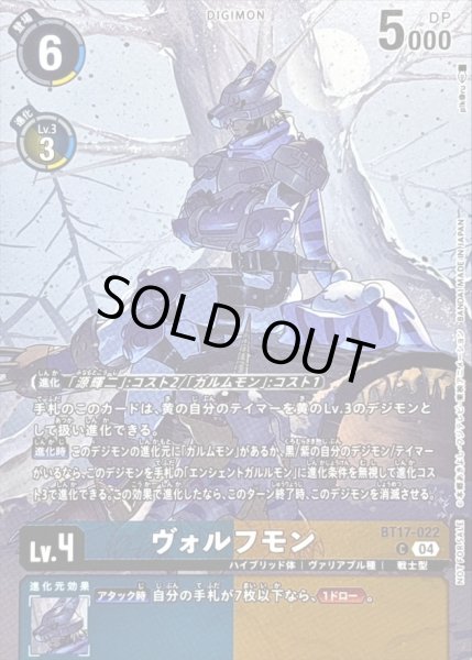 画像1: (04)(illus:pik@ru)ヴォルフモン【C】{BT17-022}《多》 (1)