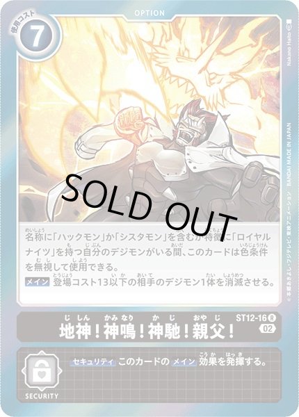 画像1: 〔状態A-〕(02)地神！神鳴！神馳！親父！【R】{ST12-16}《黒》 (1)